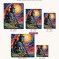 Wizard Tower Under a Glowing Moon canvas sizes from 12 x 12 to 23.5 x 23.5 inches