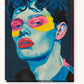 Young Face paint by numbers kit on stretched canvas