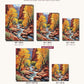 Zion Canyon River in Autumn canvas sizes from 12 x 12 to 23.5 x 23.5 inches